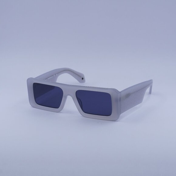 Off-White OERI140 TROY 0945 Sunglasses Grey Rectangle Frame, Blue Lenses - Picture 1 of 9